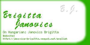 brigitta janovics business card